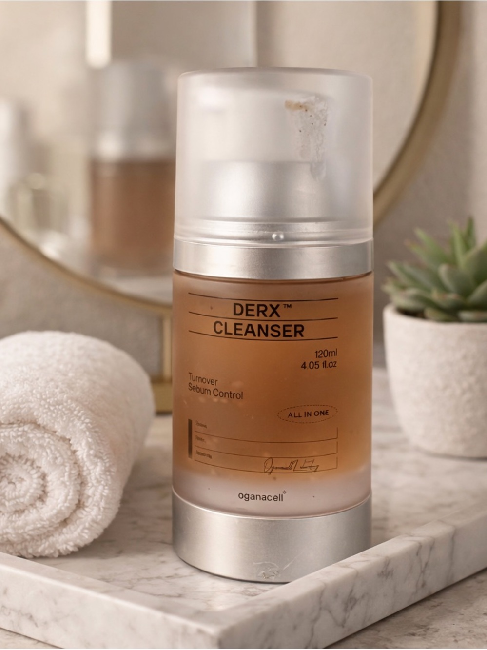 Oganacell DERX Cleanser 120ml Sebum Control Pore Refining Exfoliating Face Wash